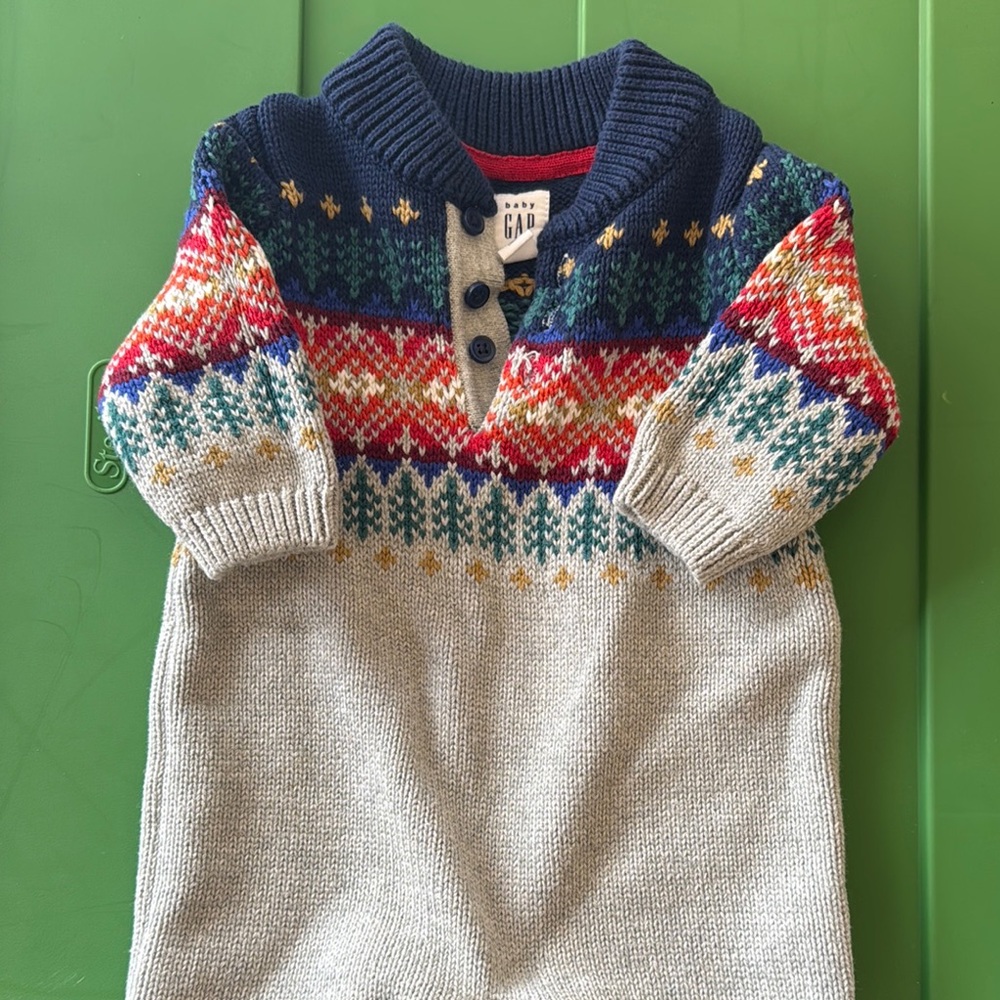 Gap Kids Multicolor Knit Sweater Dress